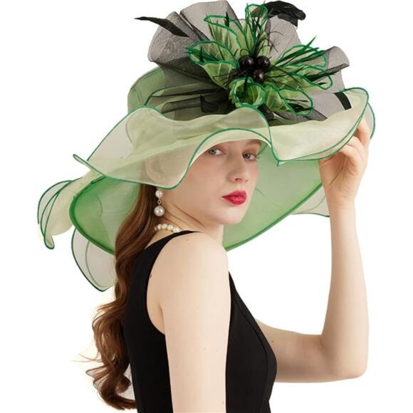 Women's Kentucky Derby Church Dress Hat 03-light Green - Picture 1 of 7